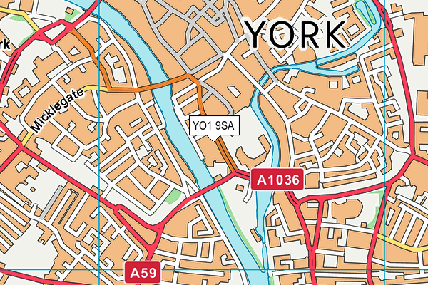 YO1 9SA map - OS VectorMap District (Ordnance Survey)