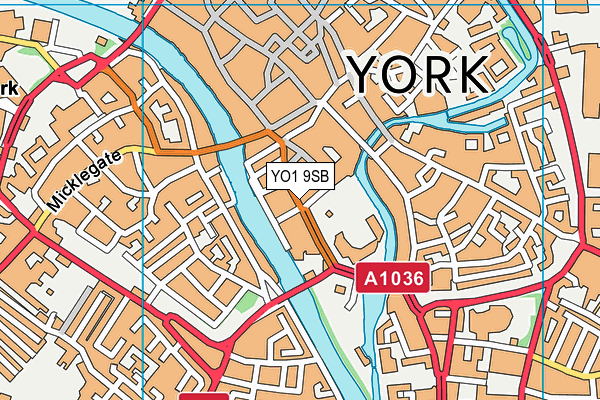 YO1 9SB map - OS VectorMap District (Ordnance Survey)