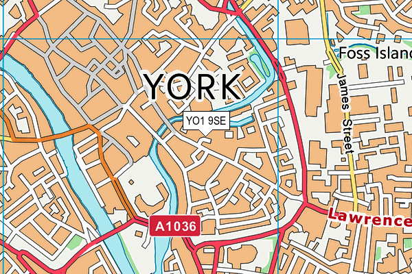 YO1 9SE map - OS VectorMap District (Ordnance Survey)