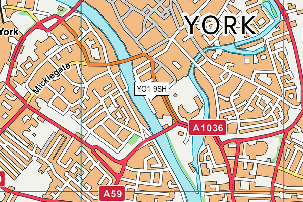 YO1 9SH map - OS VectorMap District (Ordnance Survey)