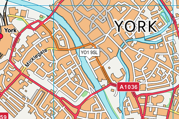 YO1 9SL map - OS VectorMap District (Ordnance Survey)