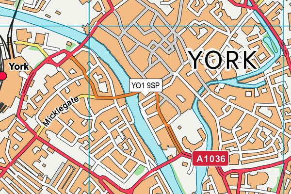 YO1 9SP map - OS VectorMap District (Ordnance Survey)