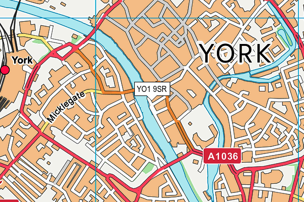 YO1 9SR map - OS VectorMap District (Ordnance Survey)