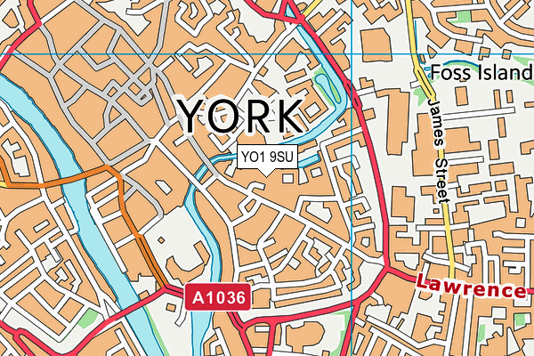 YO1 9SU map - OS VectorMap District (Ordnance Survey)