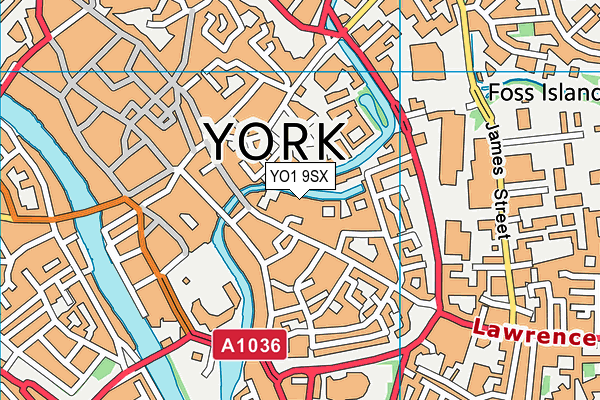 YO1 9SX map - OS VectorMap District (Ordnance Survey)