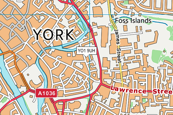 YO1 9UH map - OS VectorMap District (Ordnance Survey)