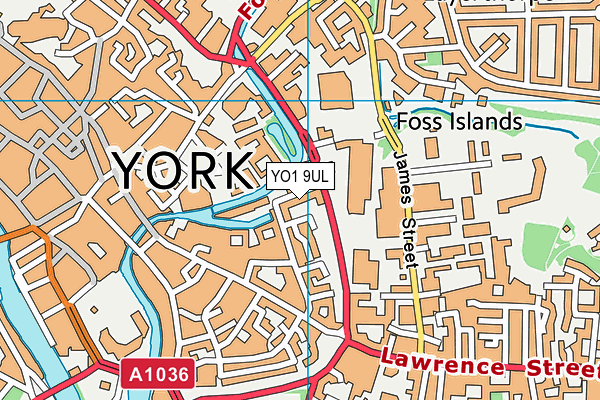 YO1 9UL map - OS VectorMap District (Ordnance Survey)