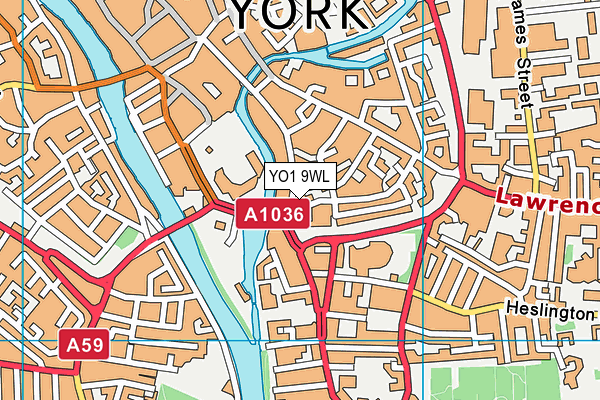 YO1 9WL map - OS VectorMap District (Ordnance Survey)