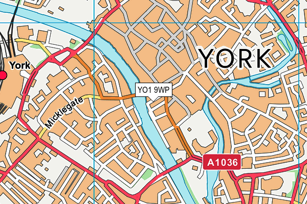 YO1 9WP map - OS VectorMap District (Ordnance Survey)