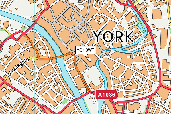 YO1 9WT map - OS VectorMap District (Ordnance Survey)