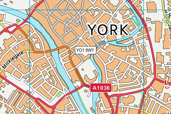 YO1 9WY map - OS VectorMap District (Ordnance Survey)