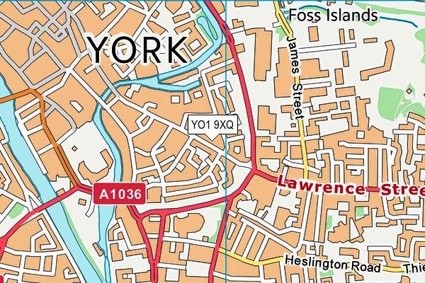 YO1 9XQ map - OS VectorMap District (Ordnance Survey)