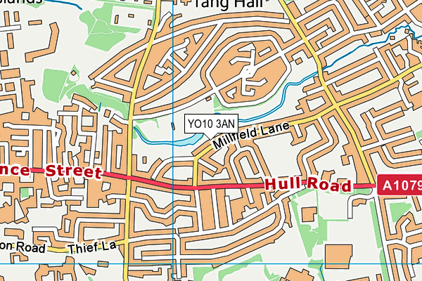 YO10 3AN map - OS VectorMap District (Ordnance Survey)