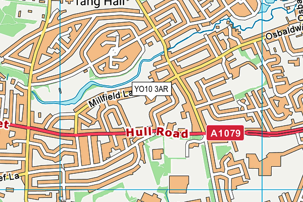 YO10 3AR map - OS VectorMap District (Ordnance Survey)
