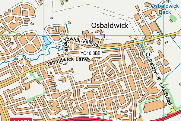 YO10 3BB map - OS VectorMap District (Ordnance Survey)