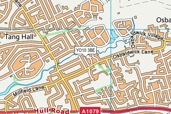 YO10 3BE map - OS VectorMap District (Ordnance Survey)