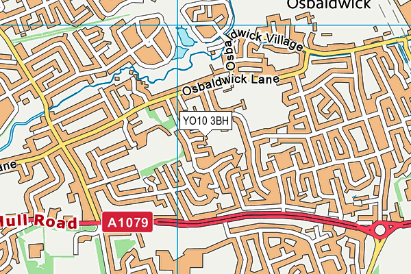 YO10 3BH map - OS VectorMap District (Ordnance Survey)