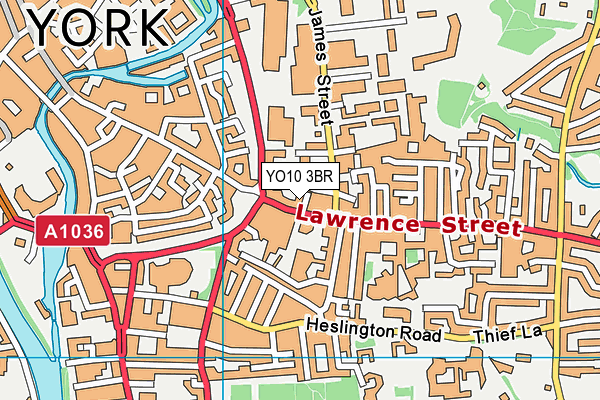 YO10 3BR map - OS VectorMap District (Ordnance Survey)