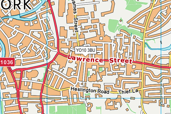 YO10 3BU map - OS VectorMap District (Ordnance Survey)