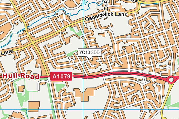 YO10 3DD map - OS VectorMap District (Ordnance Survey)