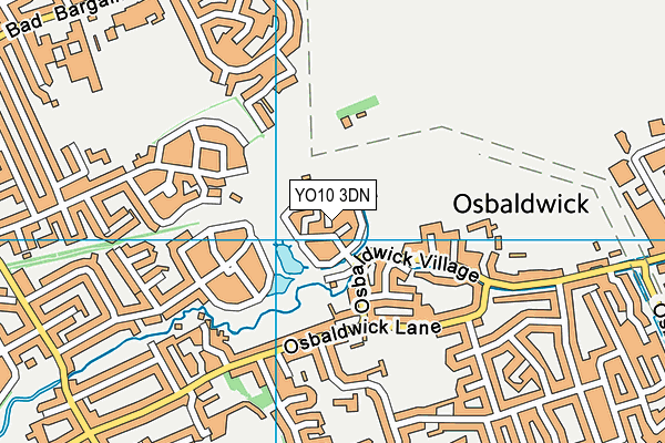 YO10 3DN map - OS VectorMap District (Ordnance Survey)
