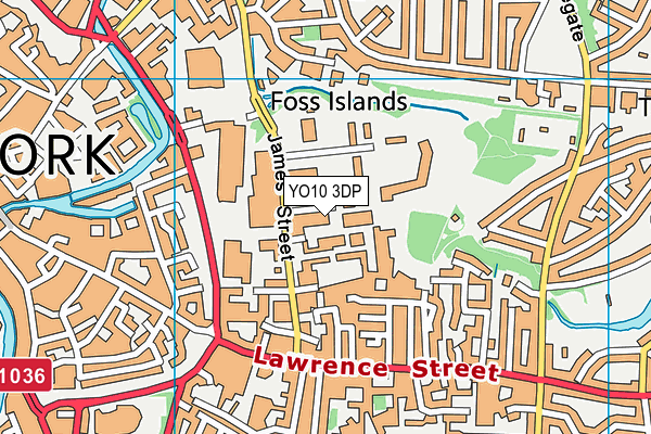 YO10 3DP map - OS VectorMap District (Ordnance Survey)