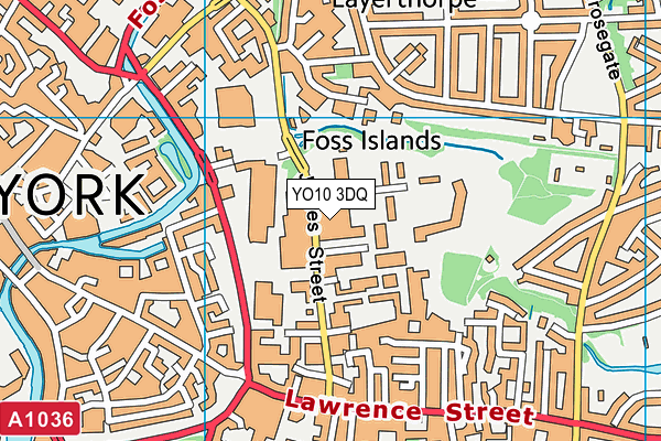 YO10 3DQ map - OS VectorMap District (Ordnance Survey)