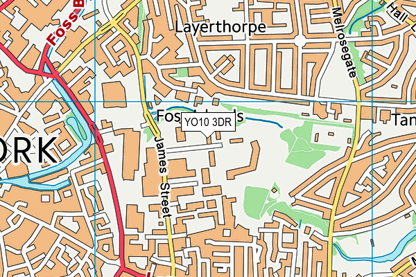 YO10 3DR map - OS VectorMap District (Ordnance Survey)