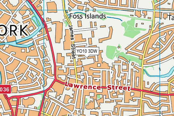 YO10 3DW map - OS VectorMap District (Ordnance Survey)