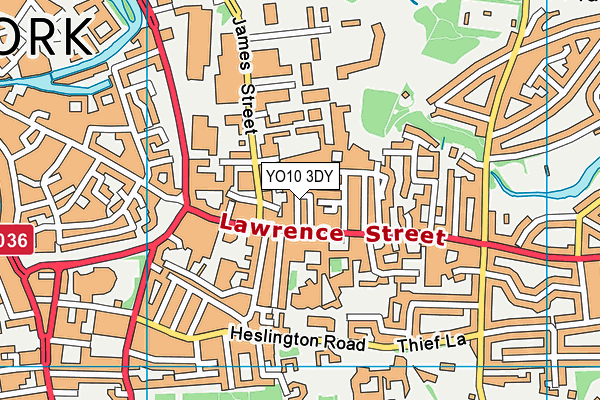 YO10 3DY map - OS VectorMap District (Ordnance Survey)