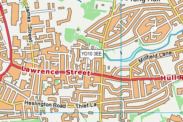 YO10 3EE map - OS VectorMap District (Ordnance Survey)