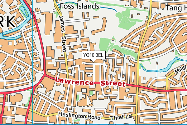 YO10 3EL map - OS VectorMap District (Ordnance Survey)
