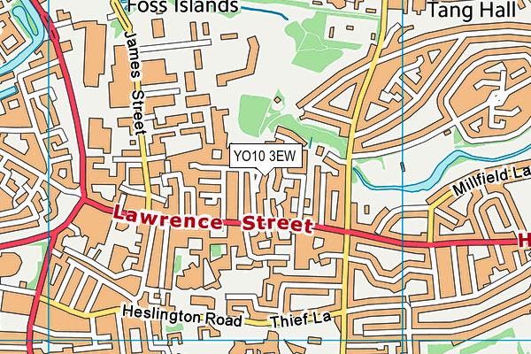 YO10 3EW map - OS VectorMap District (Ordnance Survey)