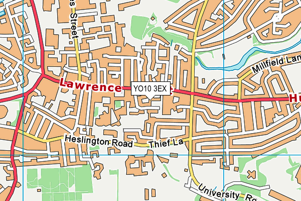 YO10 3EX map - OS VectorMap District (Ordnance Survey)
