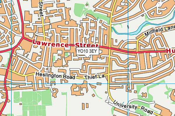 YO10 3EY map - OS VectorMap District (Ordnance Survey)