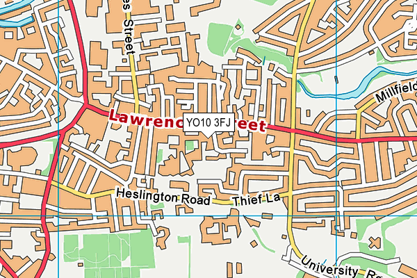YO10 3FJ map - OS VectorMap District (Ordnance Survey)