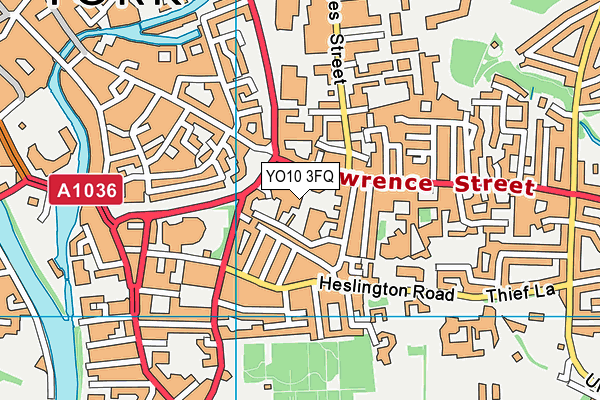 YO10 3FQ map - OS VectorMap District (Ordnance Survey)