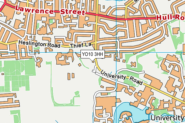 YO10 3HH map - OS VectorMap District (Ordnance Survey)