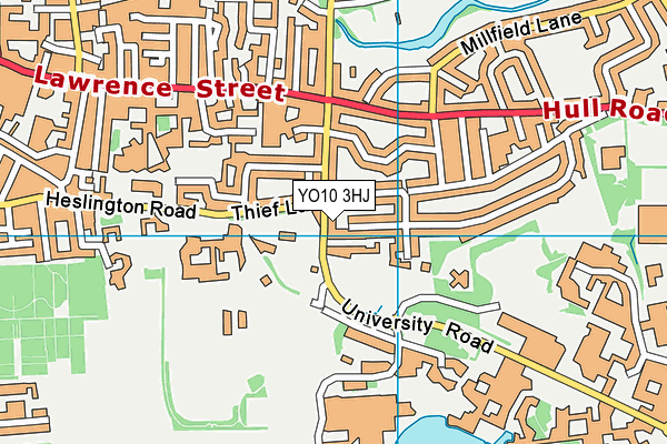 YO10 3HJ map - OS VectorMap District (Ordnance Survey)