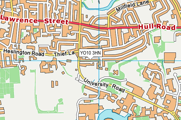YO10 3HN map - OS VectorMap District (Ordnance Survey)