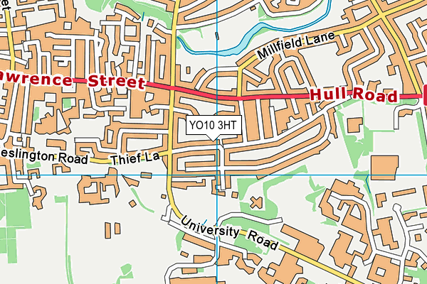 YO10 3HT map - OS VectorMap District (Ordnance Survey)