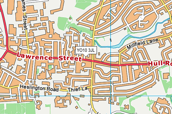 YO10 3JL map - OS VectorMap District (Ordnance Survey)