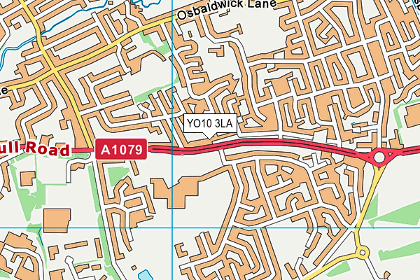 YO10 3LA map - OS VectorMap District (Ordnance Survey)