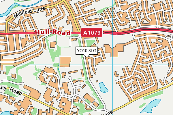 YO10 3LG map - OS VectorMap District (Ordnance Survey)