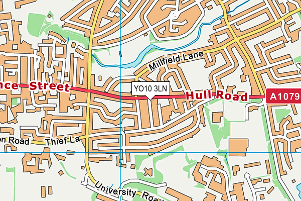 YO10 3LN map - OS VectorMap District (Ordnance Survey)