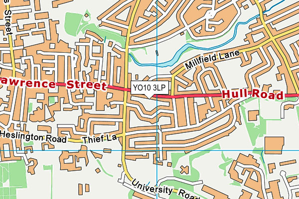 YO10 3LP map - OS VectorMap District (Ordnance Survey)