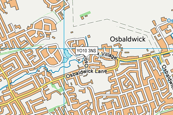 YO10 3NS map - OS VectorMap District (Ordnance Survey)
