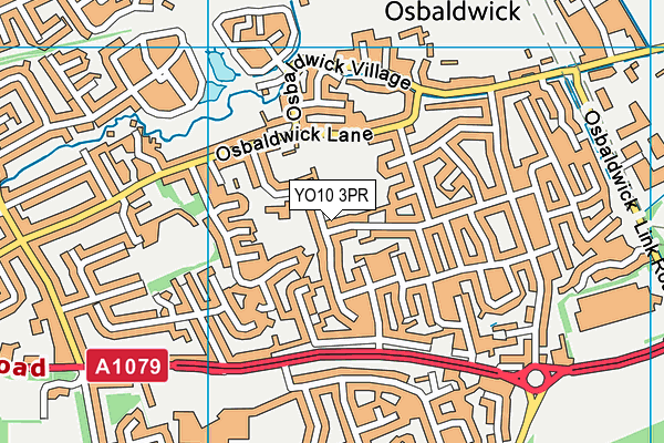 Osbaldwick Sports Club map (YO10 3PR) - OS VectorMap District (Ordnance Survey)