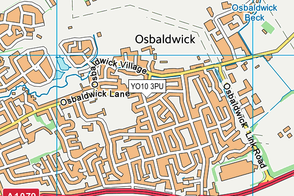 YO10 3PU map - OS VectorMap District (Ordnance Survey)