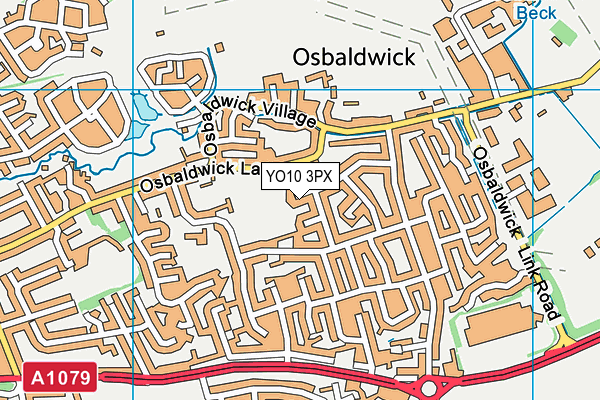 YO10 3PX map - OS VectorMap District (Ordnance Survey)